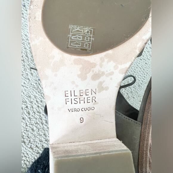 Eileen fisher ann ankle tie shoes suede nubuck moon grey size 9 - Picture 8 of 9
